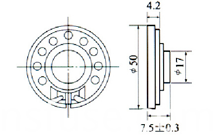 Fbf50-1t Hot Sell 92dB 50mm Mylar Speaker 0.5W (FBELE)